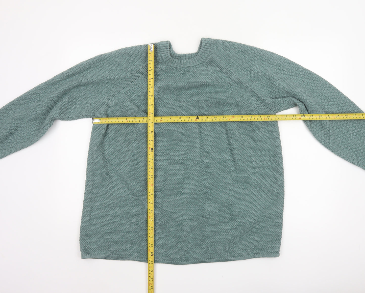 Seasalt Cornwall Men’s Green XL Organic Cotton Knit Pullover Jumper