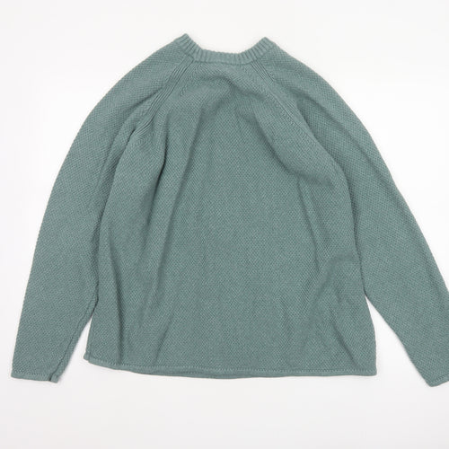 Seasalt Cornwall Men’s Green XL Organic Cotton Knit Pullover Jumper