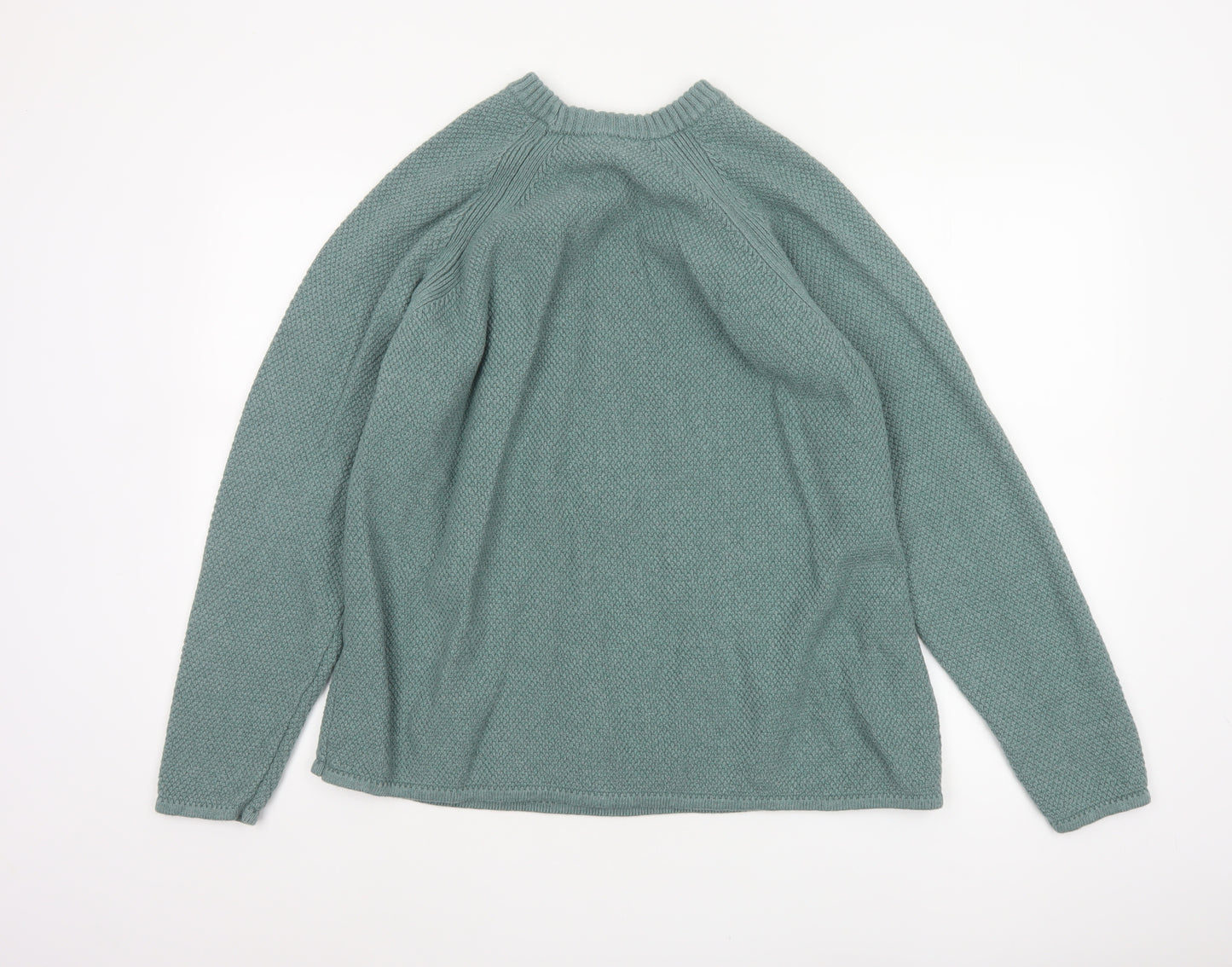 Seasalt Cornwall Men’s Green XL Organic Cotton Knit Pullover Jumper