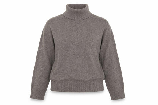 Marks and Spencer Women Brown S Roll Neck Knit Pullover Jumper