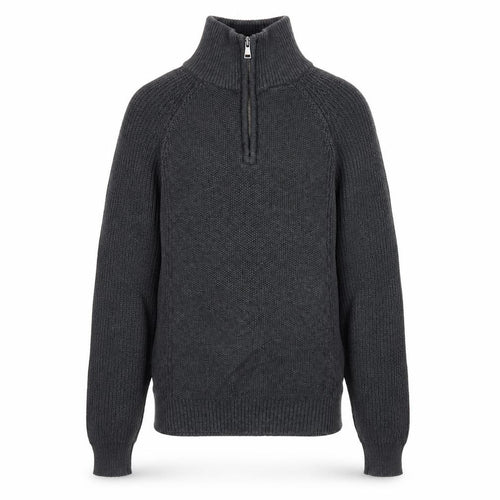 Charles Wilson Men’s Grey Small 1/4 Zip High Neck Knit Jumper