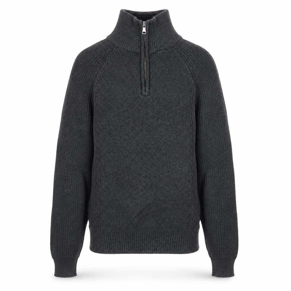 Charles Wilson Men’s Grey Small 1/4 Zip High Neck Knit Jumper