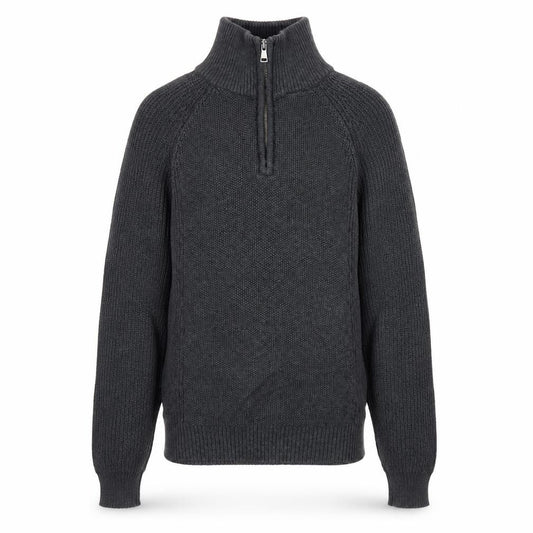 Charles Wilson Men’s Grey Small 1/4 Zip High Neck Knit Jumper