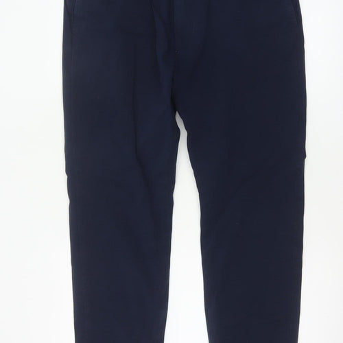 M&S Men’s Blue 36W 29L Slim Ultimate Chino Trousers Stretch