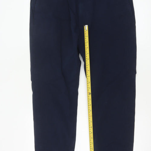 M&S Men’s Blue 36W 29L Slim Ultimate Chino Trousers Stretch