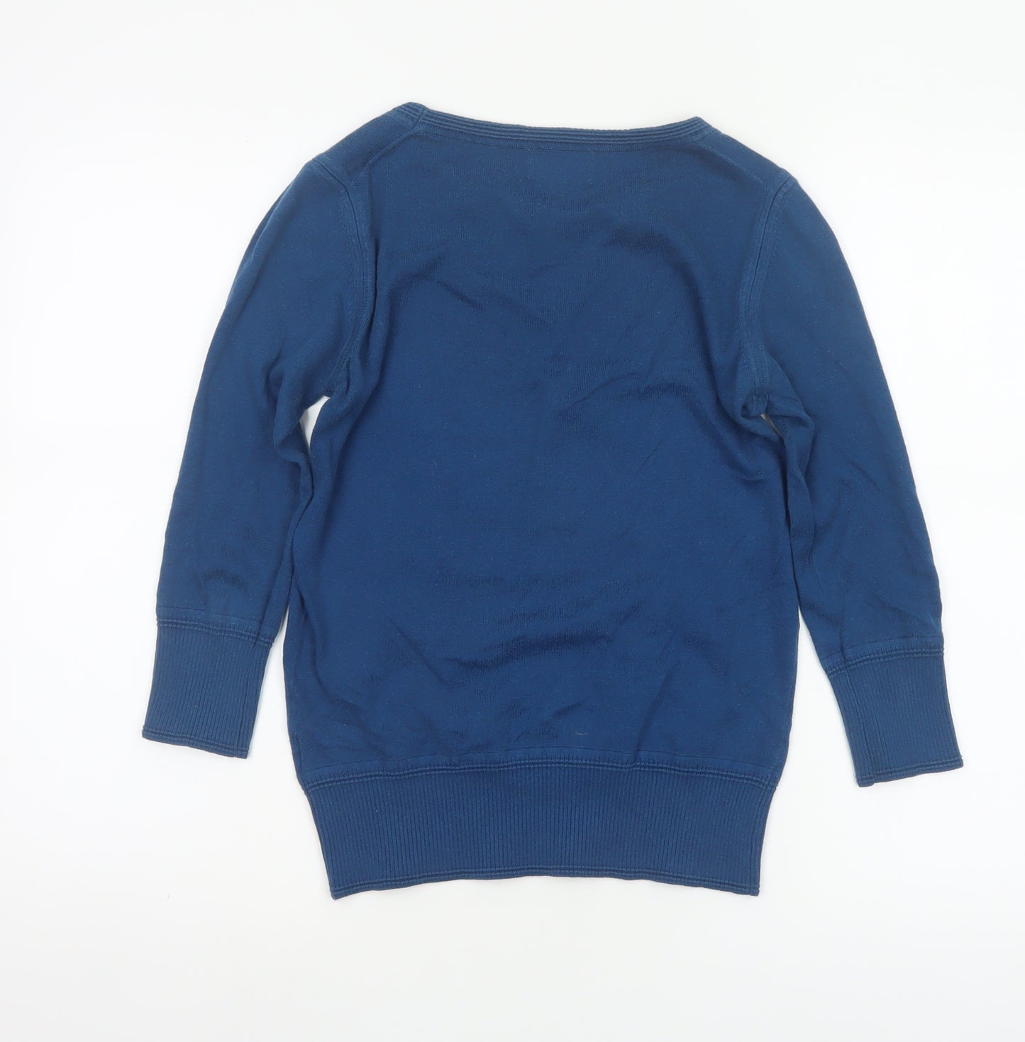 Reiss Women Blue XS Cashmere Blend Round Neck Raglan Jumper