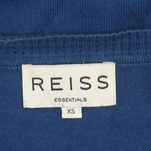 Reiss Women Blue XS Cashmere Blend Round Neck Raglan Jumper