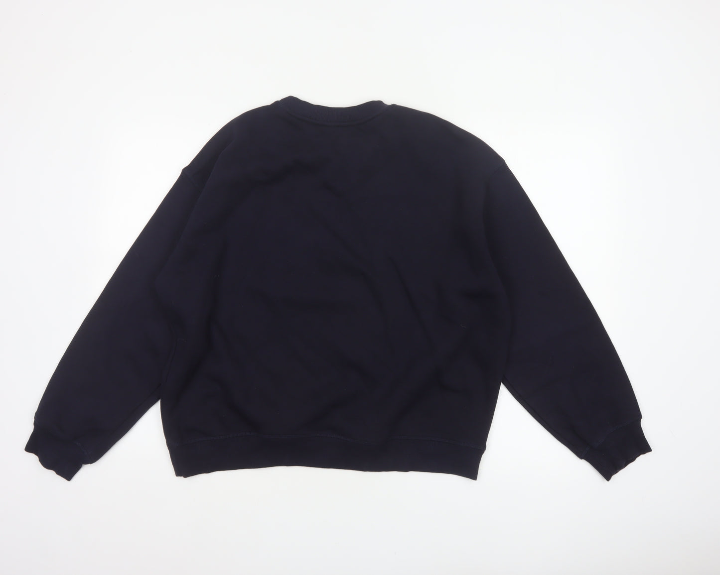 H&M Women’s Blue M Paris Gold Button Pullover Sweatshirt