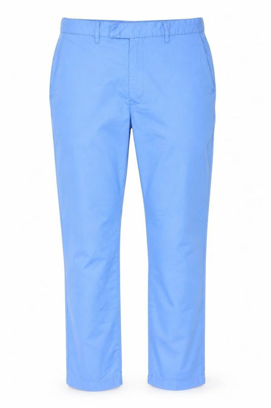 Joseph Turner Men Blue 38R Cotton Chino Straight Trousers