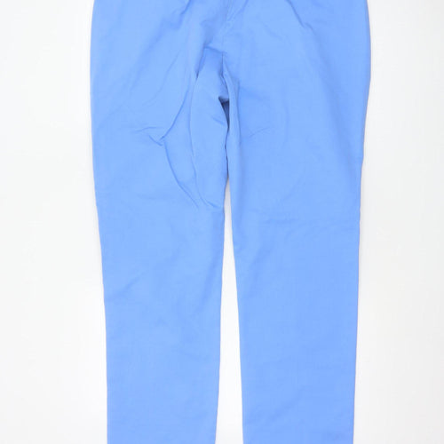 Joseph Turner Men Blue 38R Cotton Chino Straight Trousers