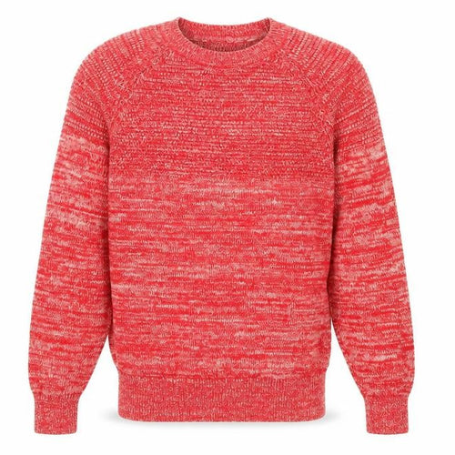 H&M Men’s Red Marl Cotton Crew Neck Knit Pullover Jumper Size S