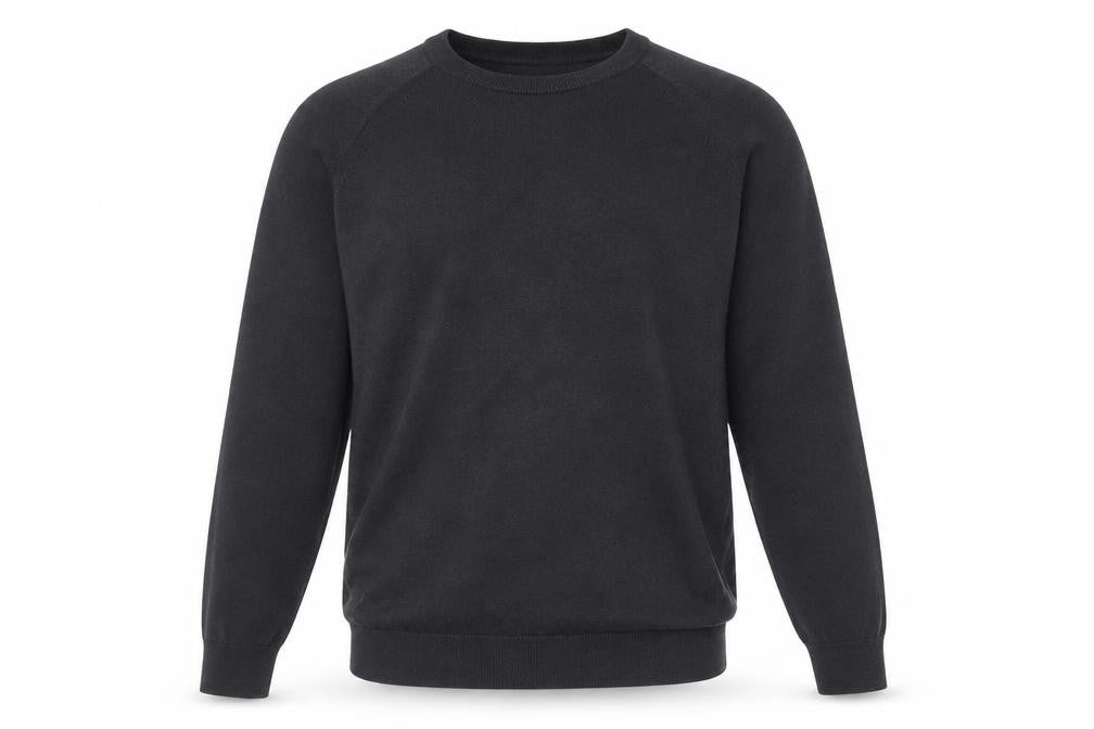 Marks and Spencer Men Black M Pure Cotton Crew Neck Pullover Jumper