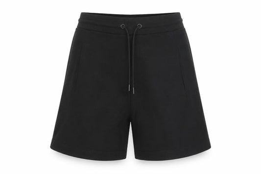 Zara Women Black S Bermuda Drawstring Jersey Shorts Pockets