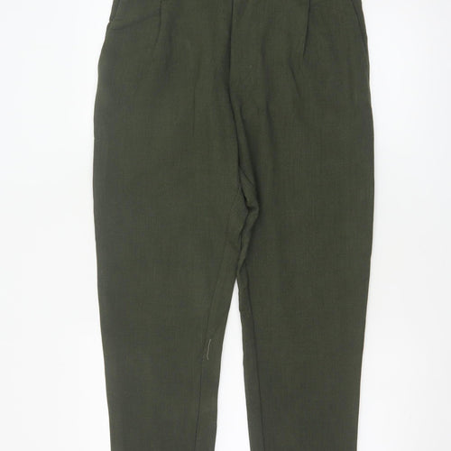 Weekday Women’s Green UK 20 Tapered Tailored Trousers Pockets