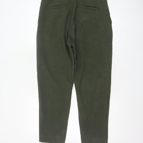 Weekday Women’s Green UK 20 Tapered Tailored Trousers Pockets