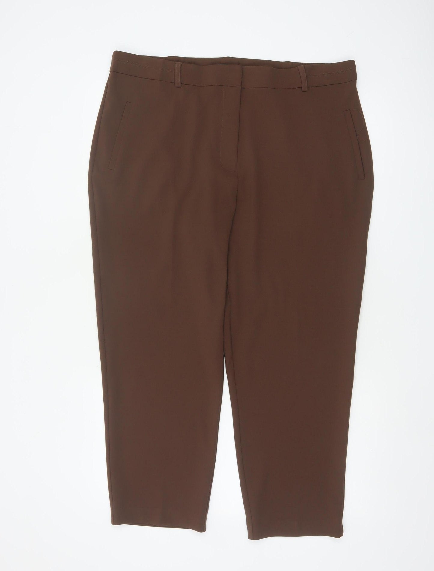 Roman Women’s Brown Size 18 Tapered Tailored Dress Trousers