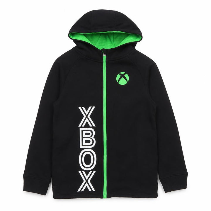 George Boys Black Green Xbox Full Zip Hoodie 8-9 Years