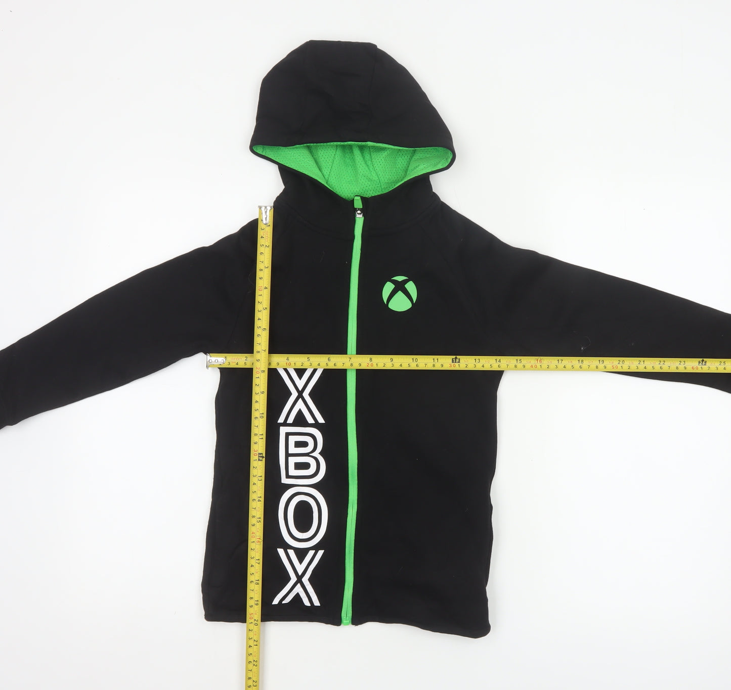 George Boys Black Green Xbox Full Zip Hoodie 8-9 Years