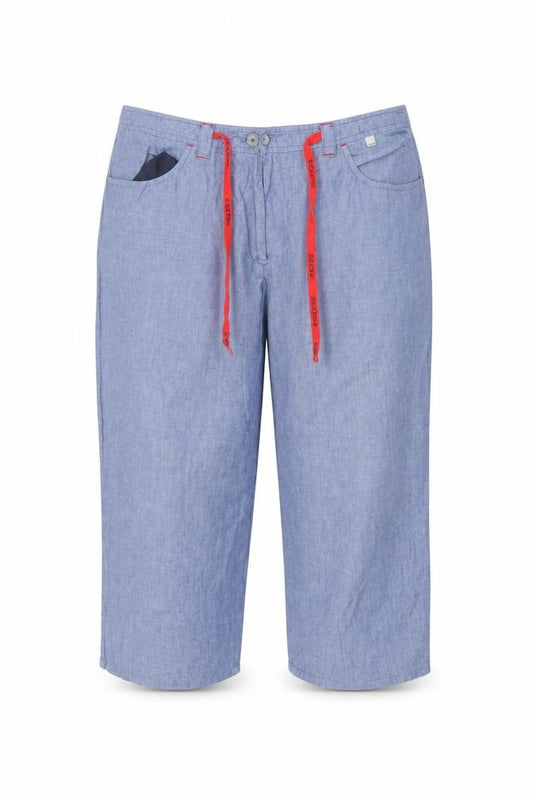 Kickers Women’s Blue Size 14 Chambray Cropped Straight Trousers