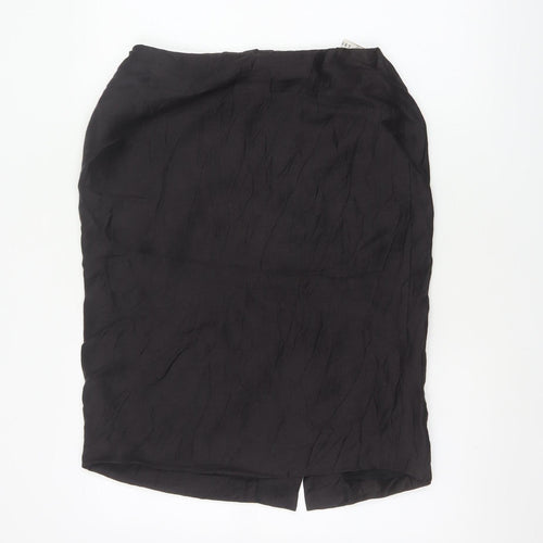 Minuet Women’s Black UK 12 Linen Pencil Knee Length Skirt