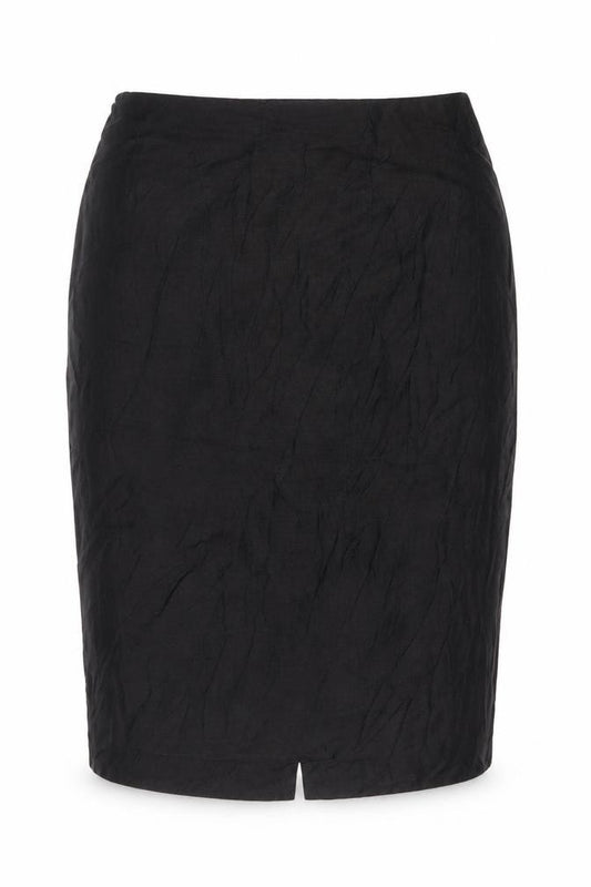 Minuet Women’s Black UK 12 Linen Pencil Knee Length Skirt