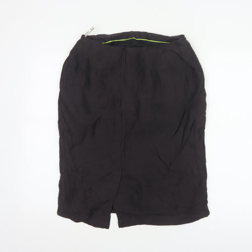 Minuet Women’s Black UK 12 Linen Pencil Knee Length Skirt