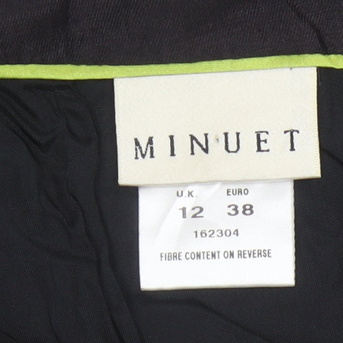 Minuet Women’s Black UK 12 Linen Pencil Knee Length Skirt
