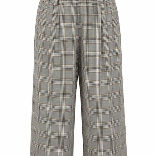 Topshop Women Grey Plaid Paperbag Tapered Trousers UK 10