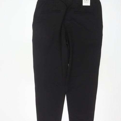 Zara Men’s Black M 31 Jogger Knit Tapered Drawstring Trousers