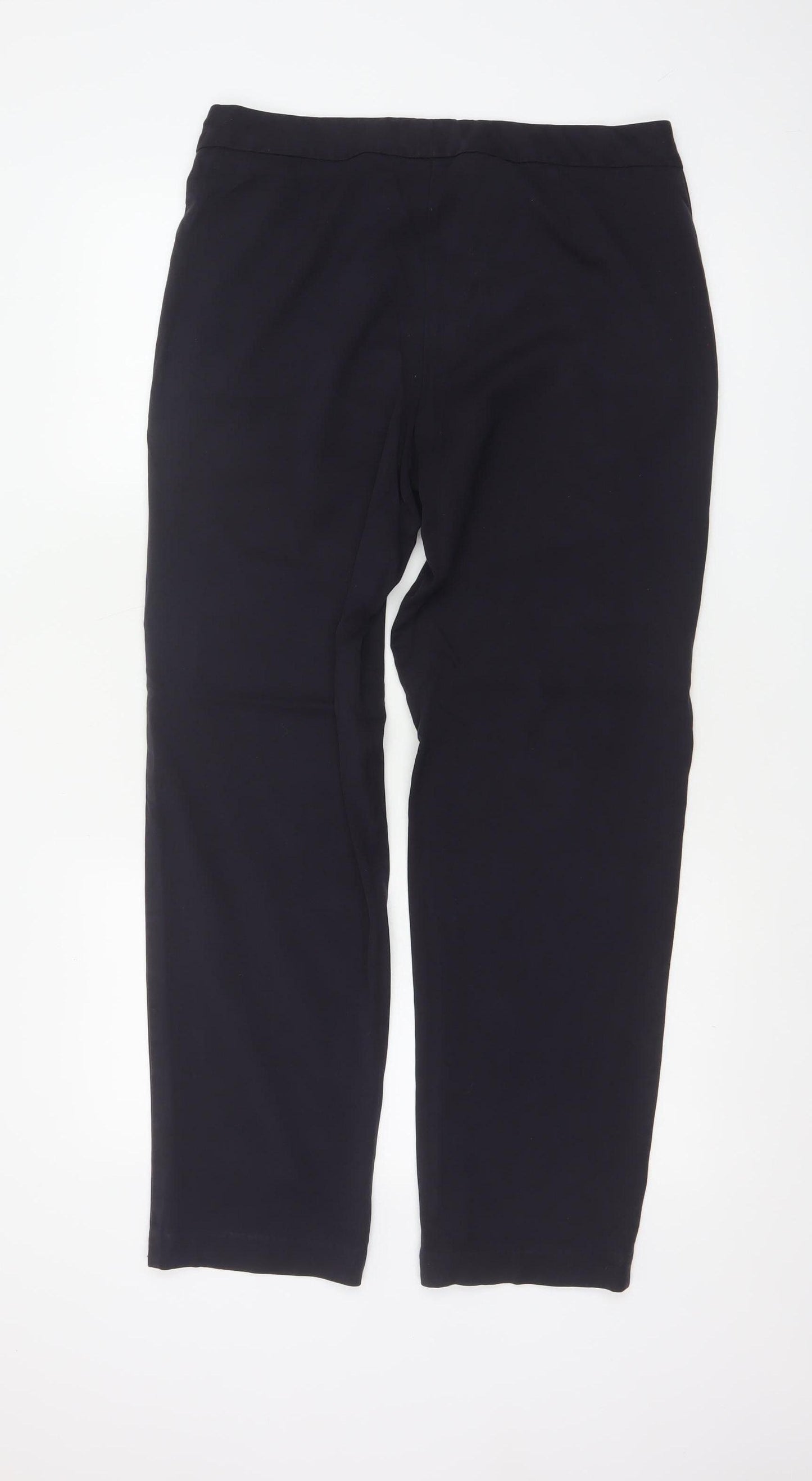 Marks and Spencer Women’s Navy Blue UK 12 Straight Work Trousers