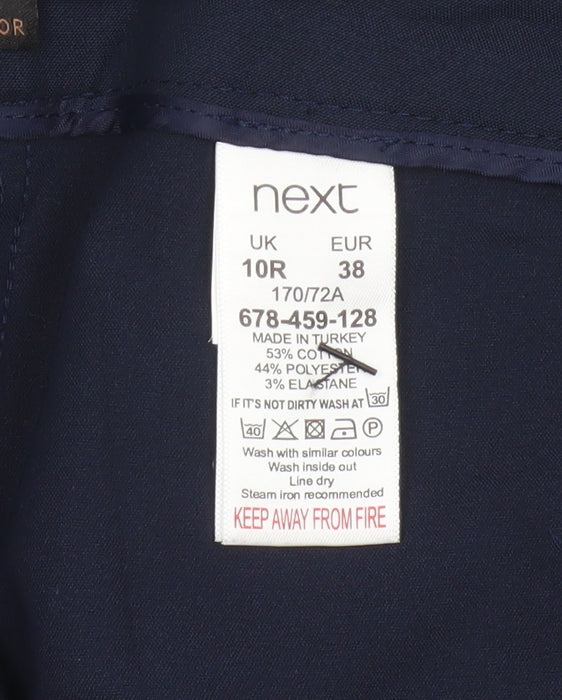 Next Women’s Blue UK 10 Regular Tapered Trousers Zip Pockets