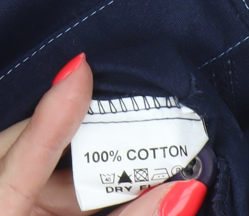 Country Collection Women’s Navy UK 20 Long A-Line Cotton Button Skirt