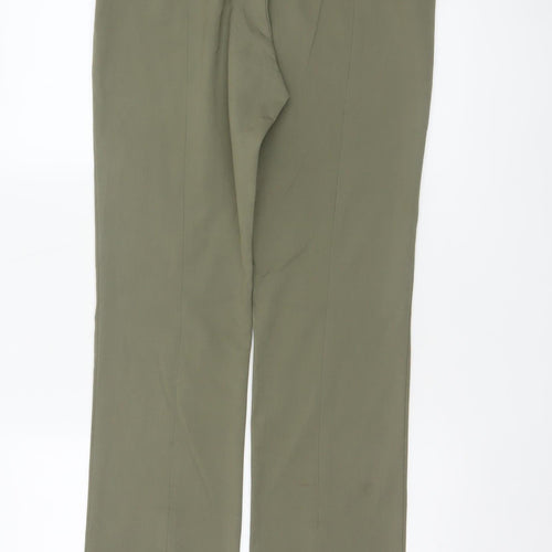 Weekday Women’s Green UK 12 Slim Straight Tailored Ankle Zip Trousers