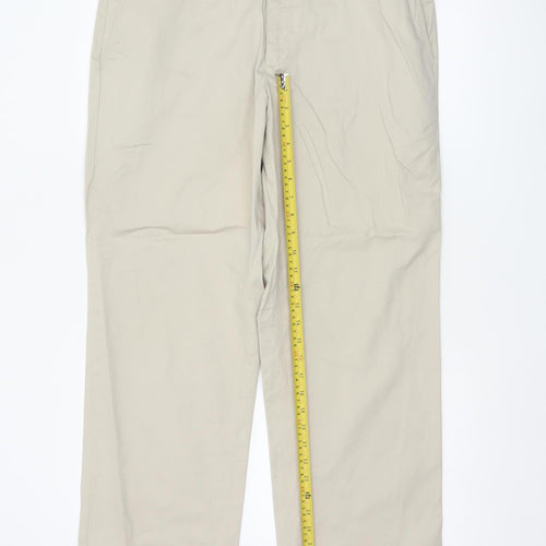 Blue Harbour Men’s Beige 36W 29L Cotton Straight Chino Trousers