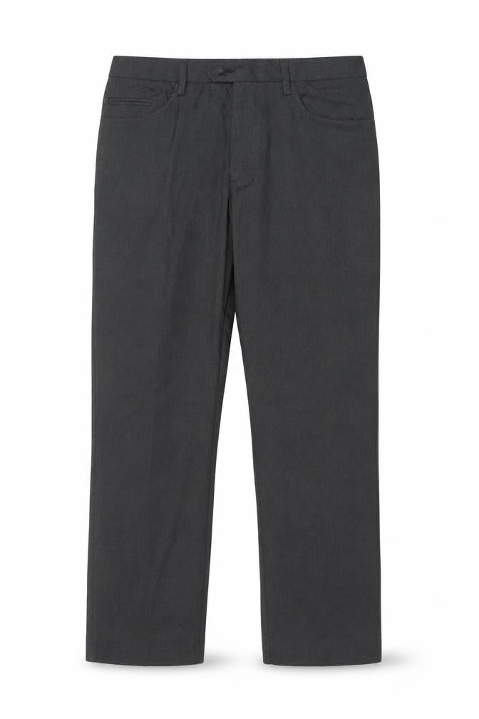 Next Men’s Grey 34R Dress Trousers Flat Front Smart Work Formal