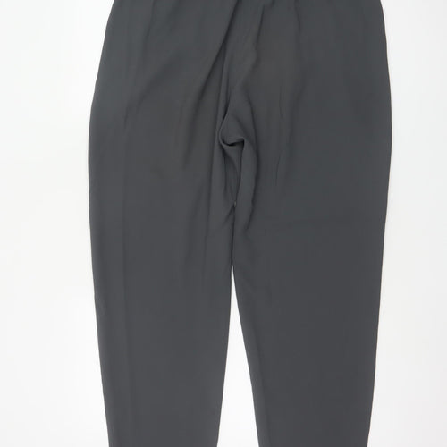Monsoon Women Black UK 14 Tapered Pleated Dress Trousers