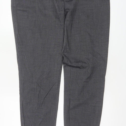 Jasper Conran Women’s Grey Pinstripe Tapered Dress Trousers UK 14