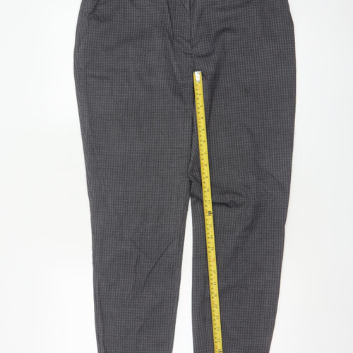 Jasper Conran Women’s Grey Pinstripe Tapered Dress Trousers UK 14