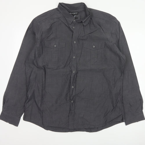 Marks and Spencer Men’s Grey 2XL Slim Fit Cotton Utility Shirt