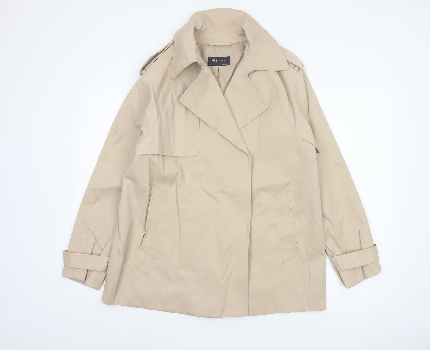 Marks & Spencer Women’s Beige Size 12 Mid-Length Trench Coat