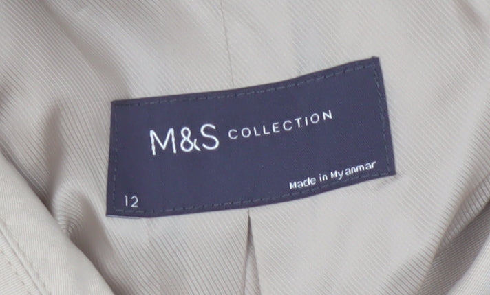 Marks & Spencer Women’s Beige Size 12 Mid-Length Trench Coat
