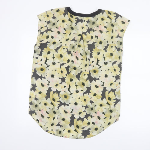 Paraphrase Women Multicoloured Floral V-Neck Cap Sleeve Blouse UK 12