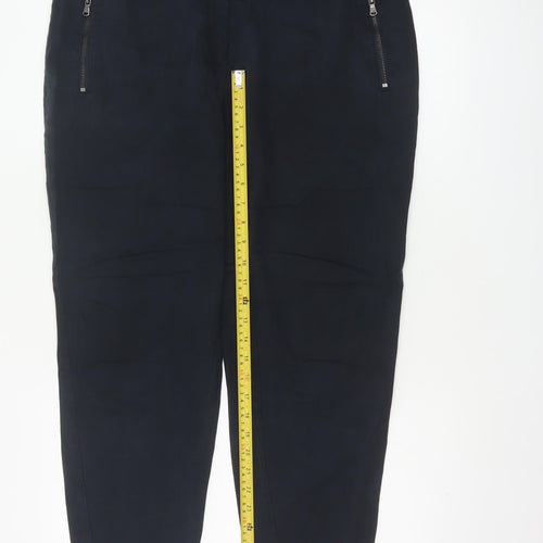 Mint Velvet Women’s Navy Blue Size 14 Lyocell Tapered Jogger Trousers