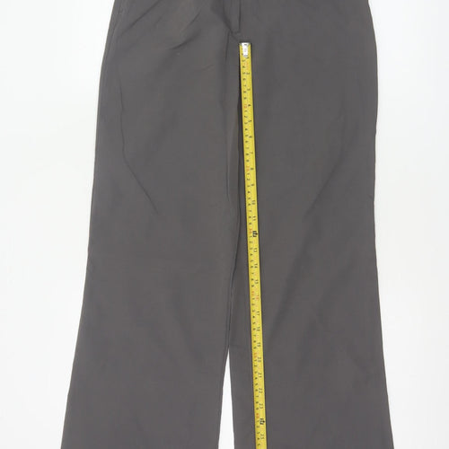 PrettyLittleThing Women Grey UK 4 Wide-Leg High Rise Smart Trousers