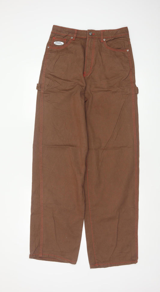 No Fear x H&M Women’s Brown Wide-Leg Logo Jeans UK 10