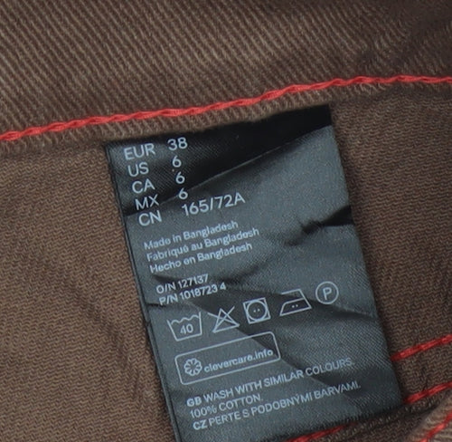No Fear x H&M Women’s Brown Wide-Leg Logo Jeans UK 10