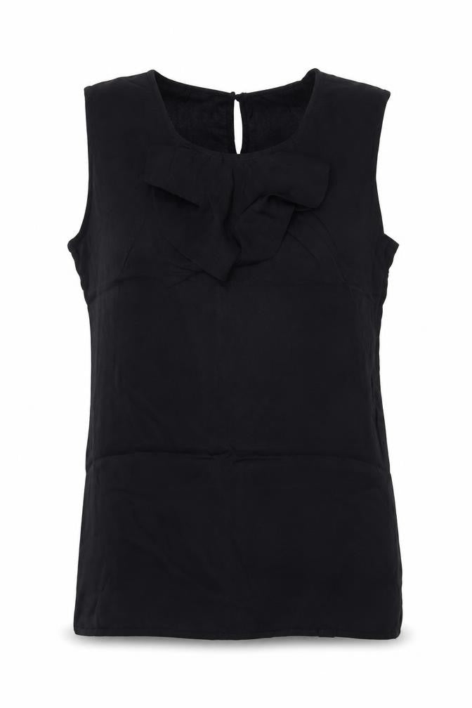 Monsoon Women Black XL Sheath Ruffle Keyhole Knee Length Dress