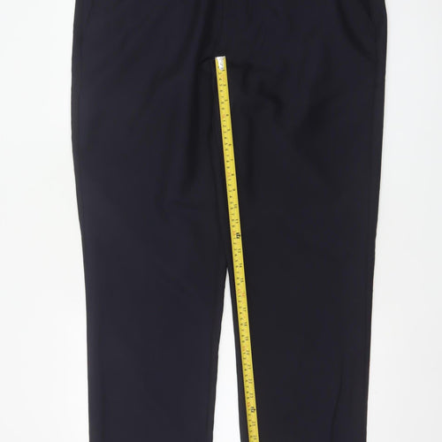 Marks & Spencer Men Blue 40in Regular Fit Straight Dress Trousers