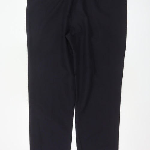 Marks & Spencer Men Blue 40in Regular Fit Straight Dress Trousers