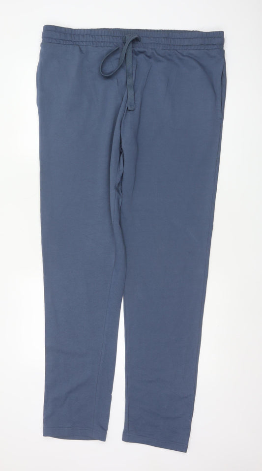 Marks & Spencer Men's Blue XL Long Regular Fit Sweatpants Joggers